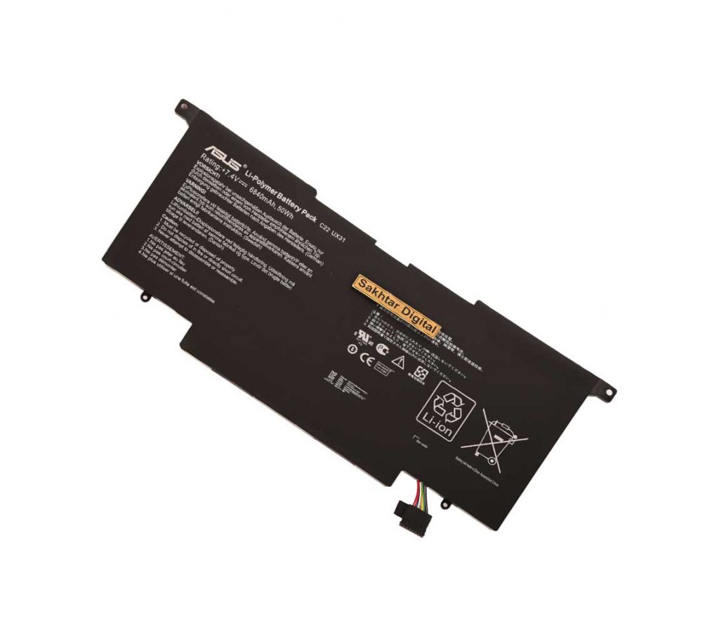 باتری اورجینال لپ تاپ ایسوس Battery Asus C22-UX31