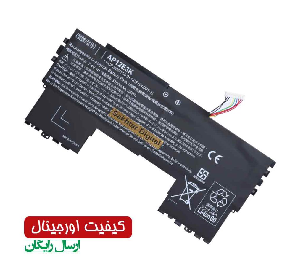 باتری اورجینال لپ تاپ ایسر PN:AP12E3K) Aspire S7-19)